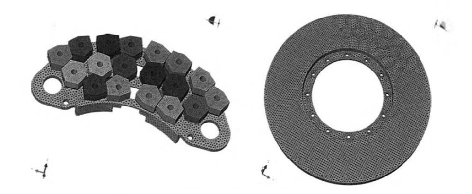 제동 패드 및 디스크 3D CAD 모델링