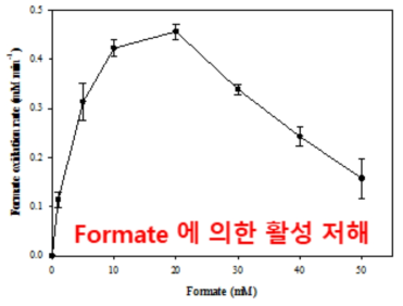 Lineweaver-Burk plot of RaFDH with sodium formate as the substrate