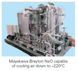 원심형 압축기와 팽창기를 결합한 日 Mayekawa社의 Brayton NeO 초저온 냉각 시스템
