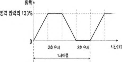 센터 조인트 압력 임펄스 시험 사이클