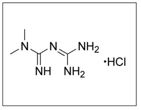 메트포르민염산염 화학구조