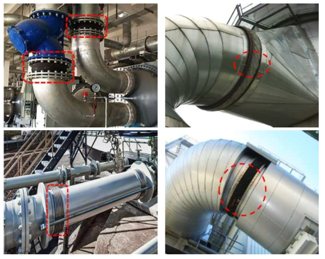 Expansion Joint 산업현장 적용(붉은 점선)