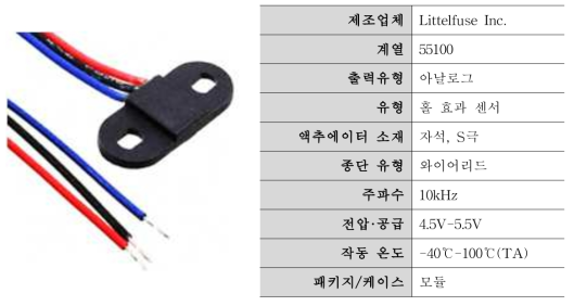 홀센서(Hall Sensor) 사양