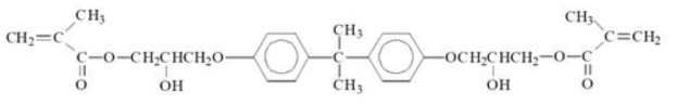 Bis-GMA 단량체의 화학적 구조(Ruyter, 1981)