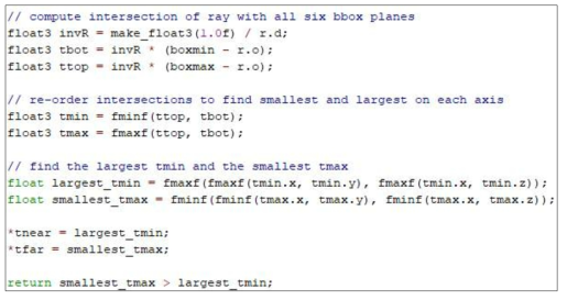 Intersection Bounding box 알고리즘을 통한 충돌 값 구현