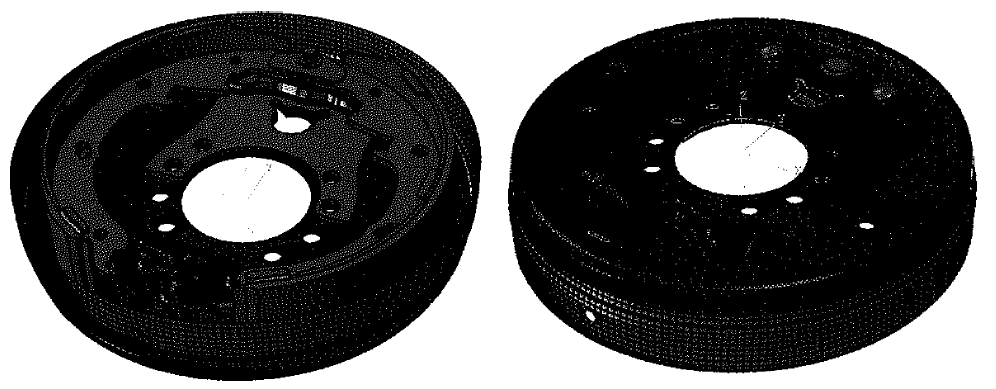 드럼브레이크 Assembly 앞(좌), 뒤(우)