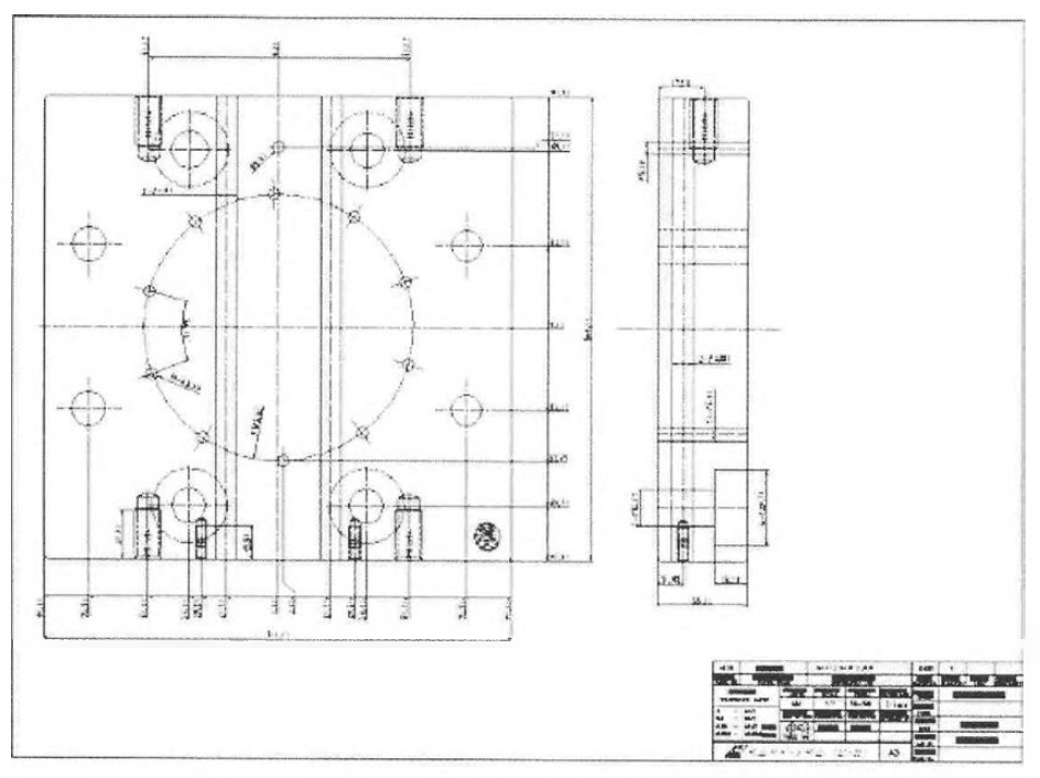 개선품 금형 개발 도면 (받침판)