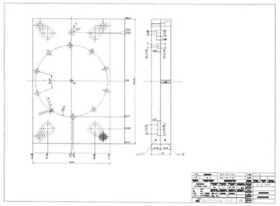 개선품 금형 개발 도면 (밀판)