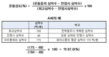 운동강도 설정 방법