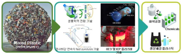 Bio & Electro-chemical 플라스틱 폐기물 revaluation