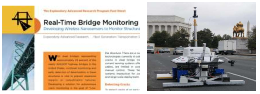 미국 연방도로국 (FHWA)의 장기 교량거동 모니터링 프로그램(좌) 및 RABIT社의 교량관리 시스템(우)