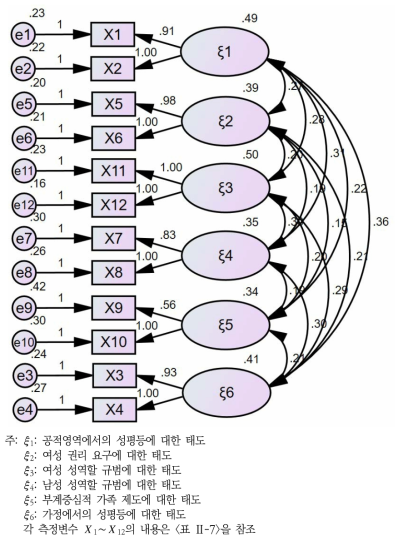 축약형 검사의 확인된 경로모형