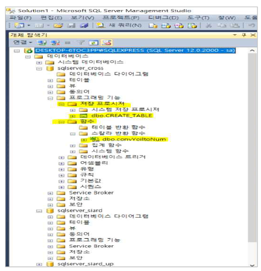 SQL Server의 Routine Type의 생성 화면