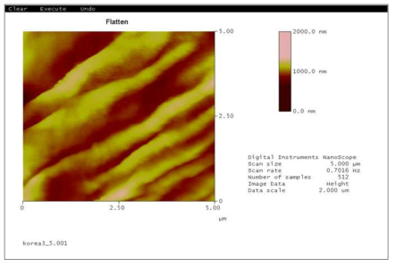 AFM imageo of sample (after 21days ageing)