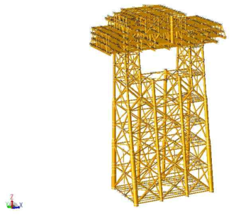 Fixed Offshore Jacket Structure SACS Model