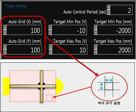 Grid 설정화면