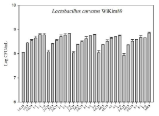 Production of Lactobacillus curvatus WiKim89 with various C/N ratios