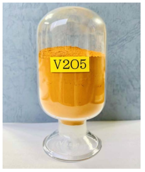 텅스텐산 제조 여액으로부터 회수한 V2O5 분말