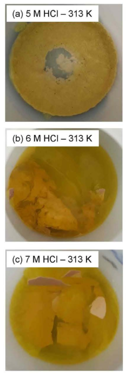 5 ~ 7 M 염산을 사용하여 제조된 TiOCl2 용액을 5일 경과 후 원심분리 후 회수된 실리카 성분