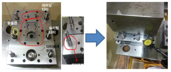 다이 플레이트 및 부시 접합 전경