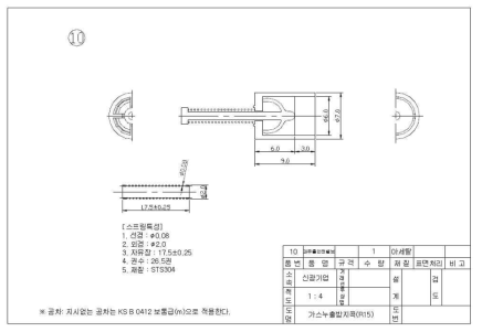 퓨즈(과류차단 부품) 도면