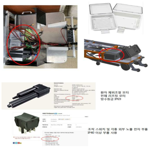 전자회로 및 배터리 부분 방수처리