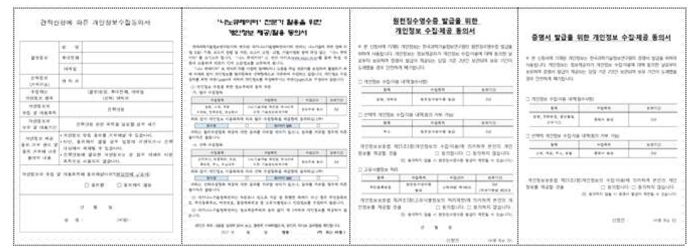 부서별 개인정보 수집 동의서 개선사례