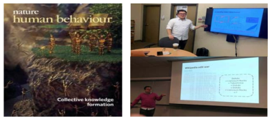 Nature Human Behaviour 2019년 2월 표지, Indiana University 및 Kellog Business School 초청강연
