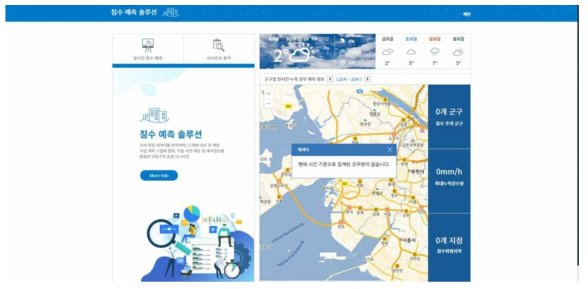 침수 솔루션 메인화면