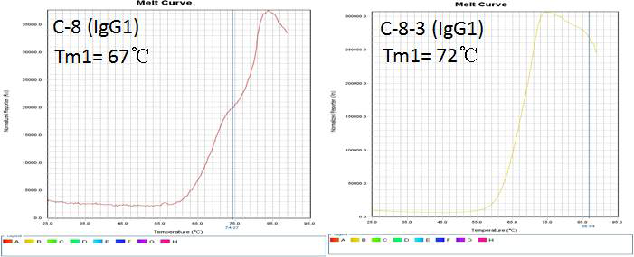 실시간 PCR 장비를 이용하여 열에 의한 단백질 변성을 Sypro Orange dye로 측정