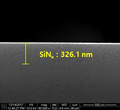 SiNx 박막 SEM 측면 분석