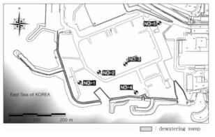 Layout of wells installed at Kori Units 1 and 2