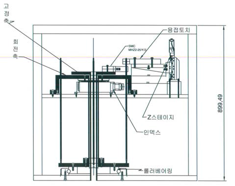 봉단용접 장치 설계도