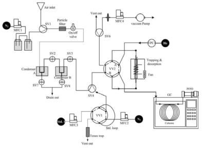 Diagram of DMS analyzer at Storhofdi station in Iceland