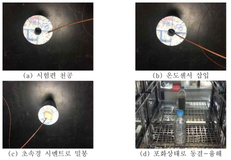 Rock internal temperature measurement