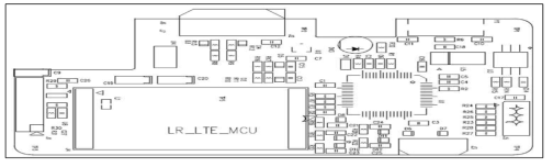 라이프라인 중계기 LTE-800 MCU부 PCB 부품 배치도