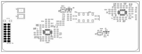 라이프라인 중계기 LTE-800 RF PCB Bottom 부품 배치도