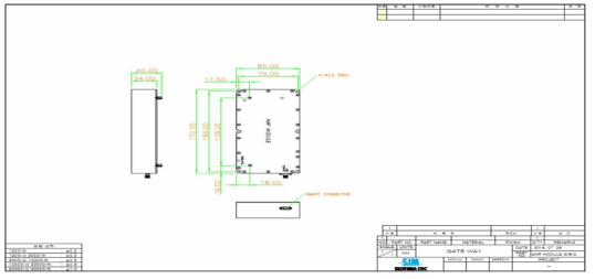 다표준 이동형 게이트웨이 UHF Amp 모듈 기구 설계도