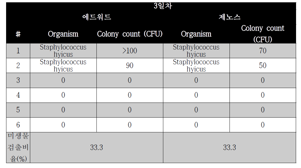 항균 검사 결과