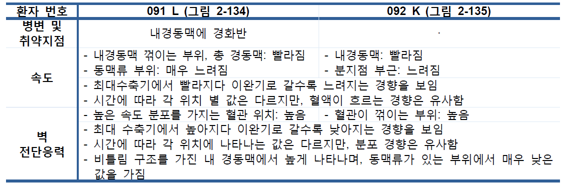 경동맥 비틀림 구조 속도 분포 및 벽 전단응력 비교 분석