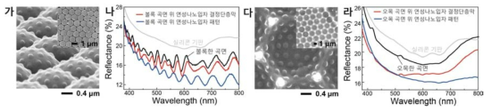 규칙적으로 볼록 및 오목한 곡면 구조체 표면에 연성나노입자 패턴 제조 및 이의 광특성