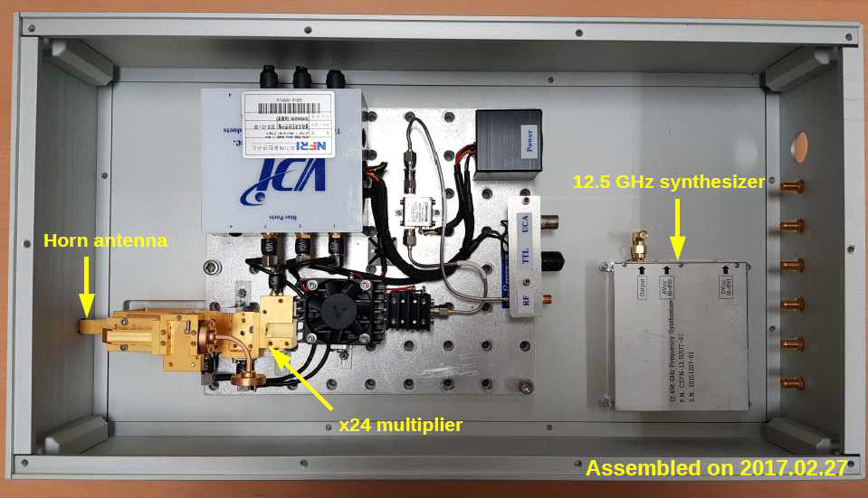 조립이 완성된 300 GHz 탐사 빔 소스