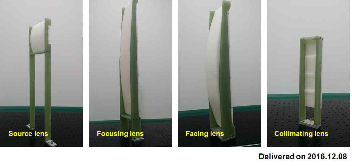 설계에 따라 제작된 산란계 송수신 광학계용 렌즈
