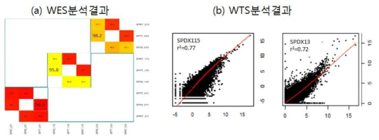 NGS기반의 WES(Agilent V3 capture, Hiseq2500 2x101 run), WTS (TruSeq Total RNA seq, Hiseq2500 ) 분석 결과