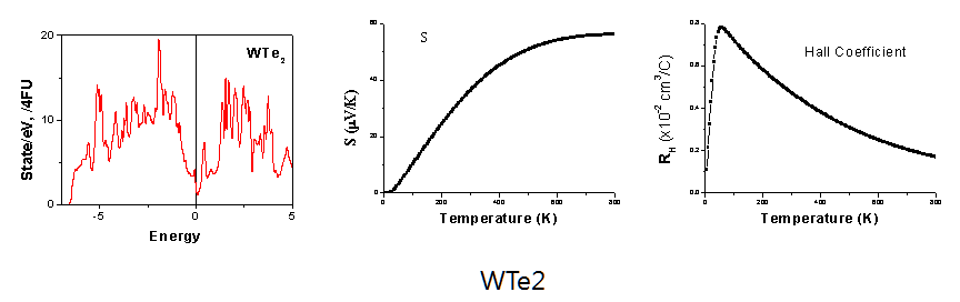 WTe2 의 전자 구조 및 열전 특성