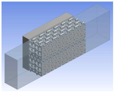 Computational domain of woven lattice for thermal performance