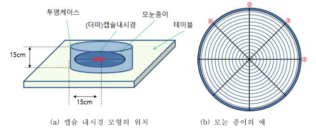 캡슐 내시경 움직임 측정을 위한 시험 구성