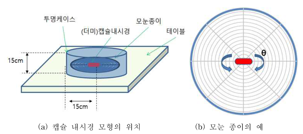 캡슐 내시경의 회전운동 측정을 위한 시험 구성