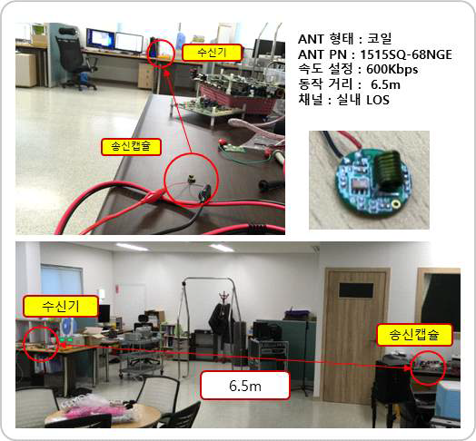 코일안테나 1515SQ-82NGE 거리 측정 시험