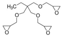 tri-epoxide인 Trimethylolpropane triglycidyl ether의 구조